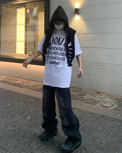 Veste en Jean Découpée Élégante