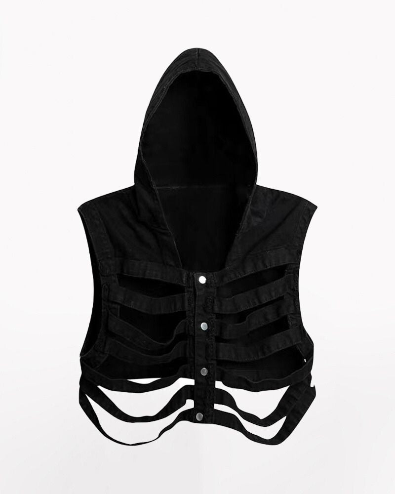 Veste en Jean Découpée Élégante