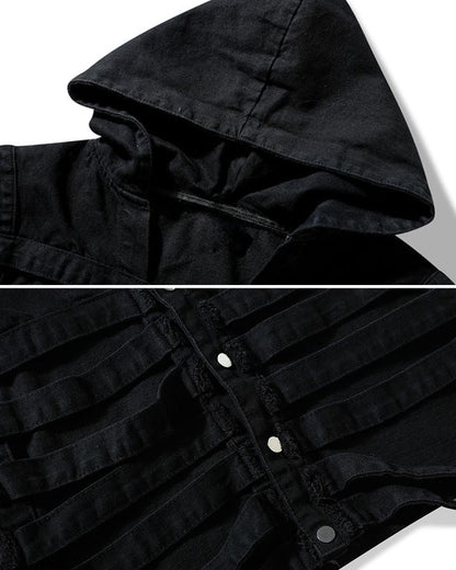 Veste en Jean Découpée Élégante