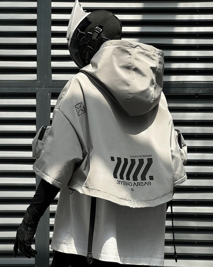 Cape à capuche noire élégante