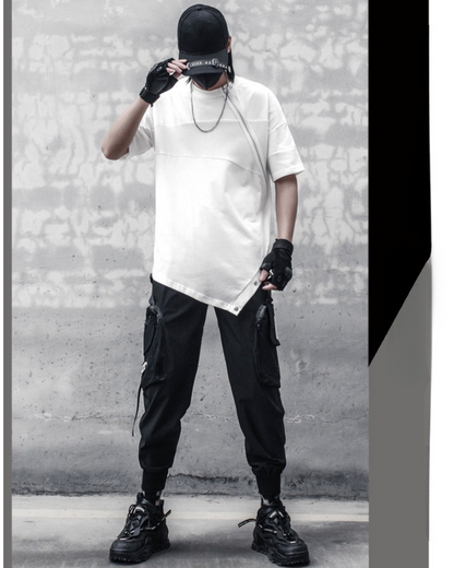 T-shirt à Ourlet Zippé Tendance