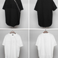 T-shirt à Ourlet Zippé Tendance