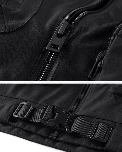 Gilet Cargo à Capuche Multi-Poches
