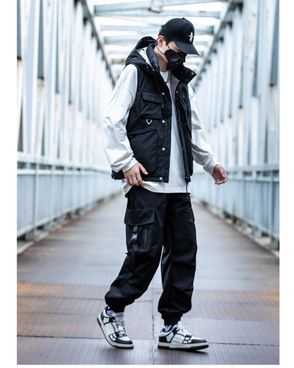 Pantalon Cargo Noir Chic