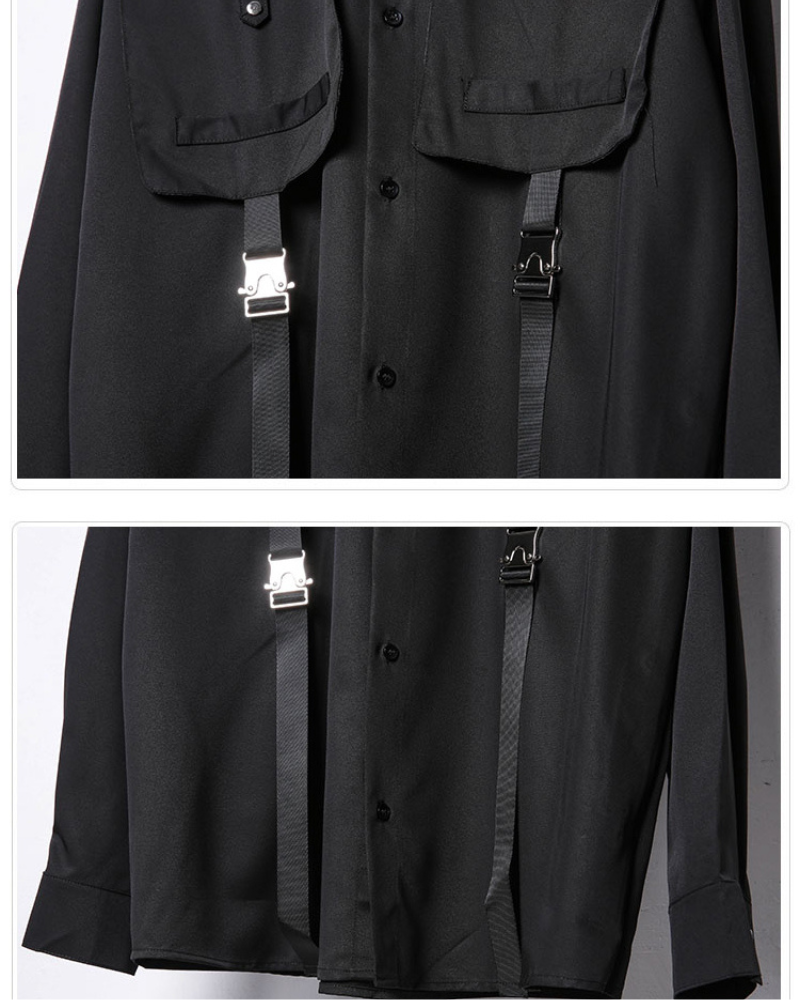 Chemise Haut Cargo Adaptable avec Couture en Ruban
