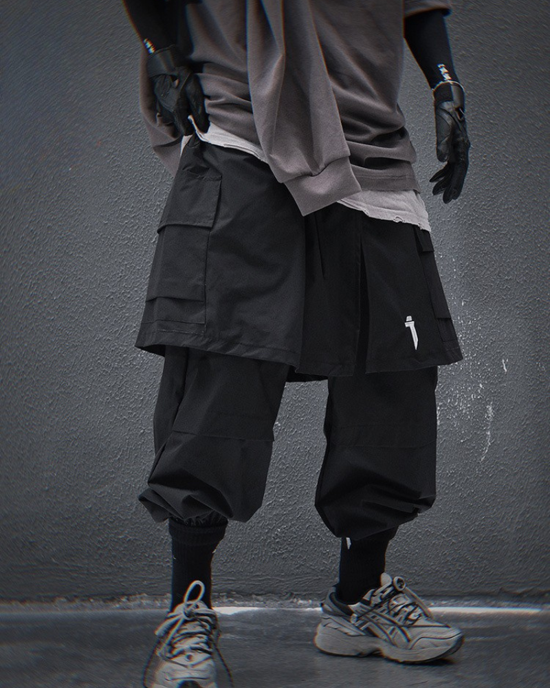 Pantalons Cargo Stylés avec Ourlet de Jupe