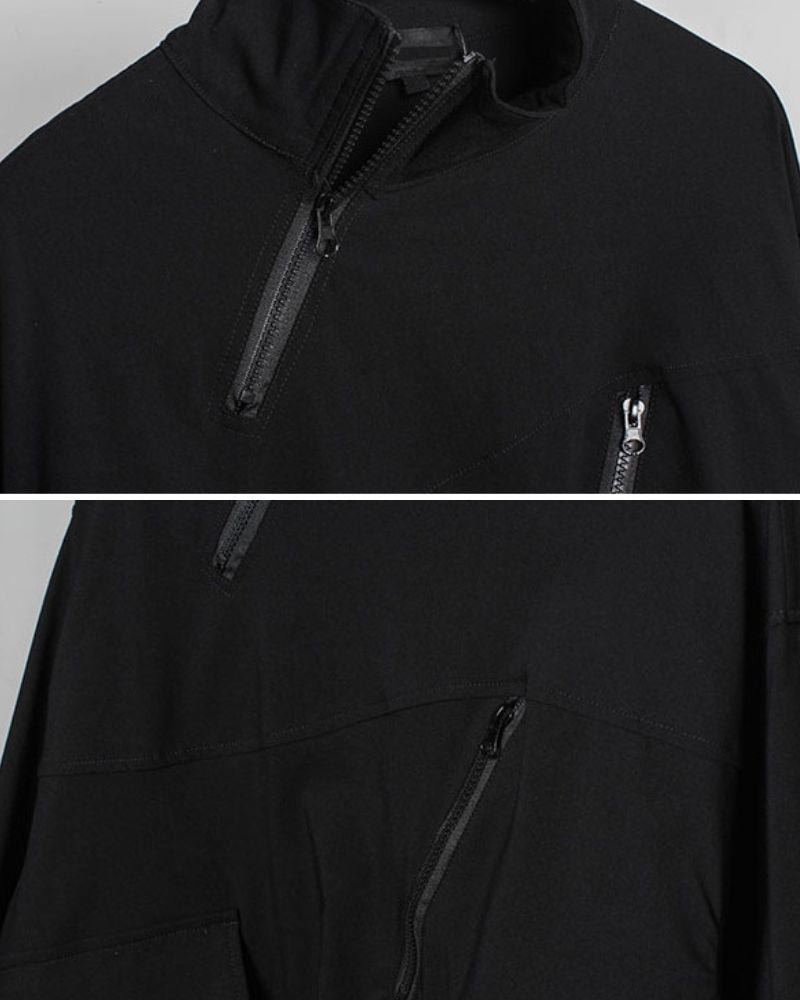 Hoodie zippé à col montant chic