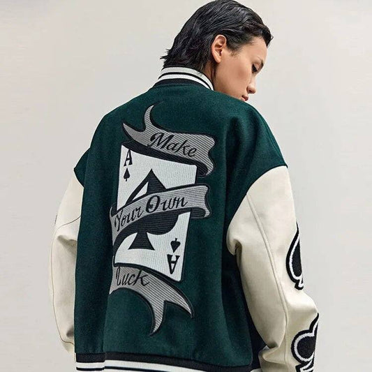 Veste varsity verte