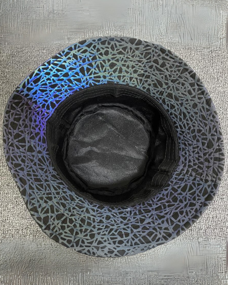 Chapeau seau arc-en-ciel réfléchissant coloré