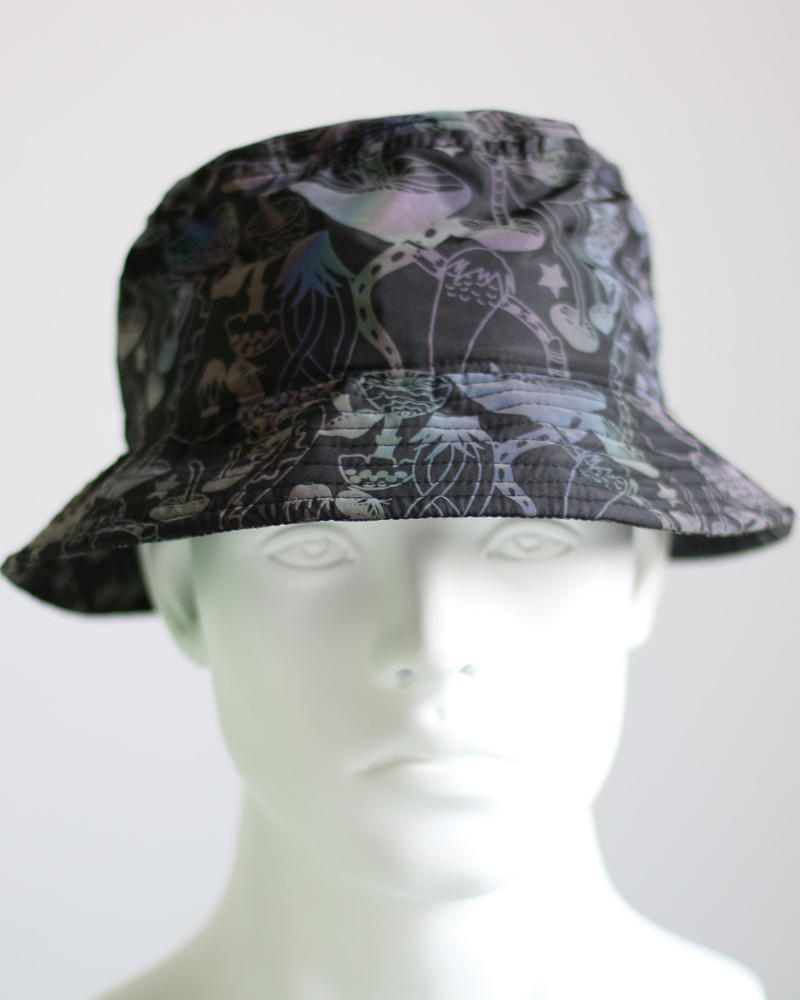 Chapeau seau arc-en-ciel réfléchissant coloré