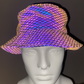 Chapeau seau arc-en-ciel réfléchissant coloré