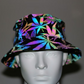 Chapeau seau arc-en-ciel réfléchissant coloré
