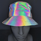 Chapeau seau arc-en-ciel réfléchissant coloré