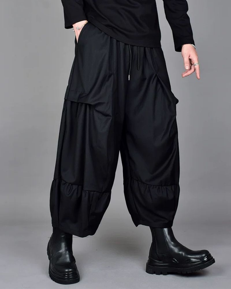 Pantalons Tech à Jambes Évasées Chic