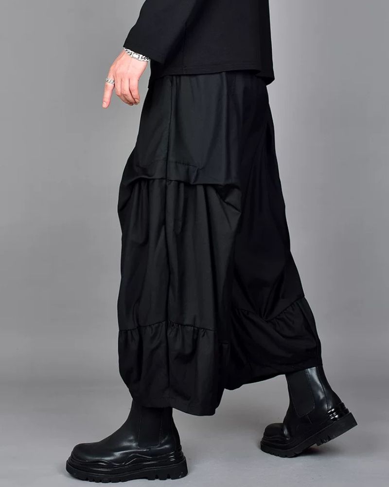Pantalons Tech à Jambes Évasées Chic
