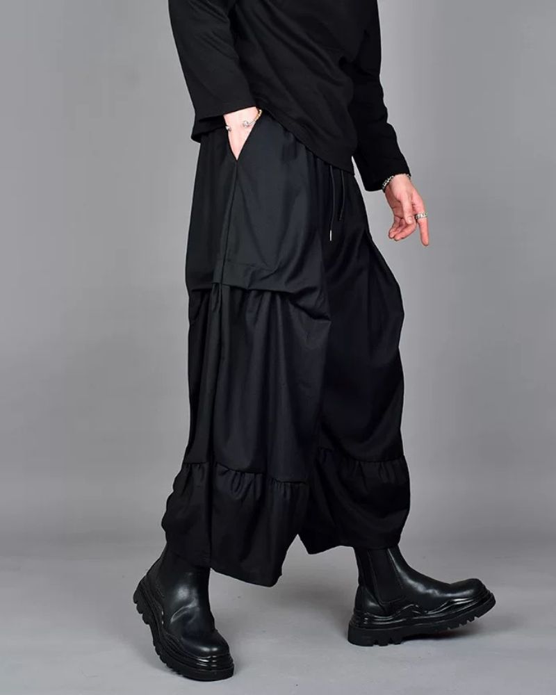 Pantalons Tech à Jambes Évasées Chic