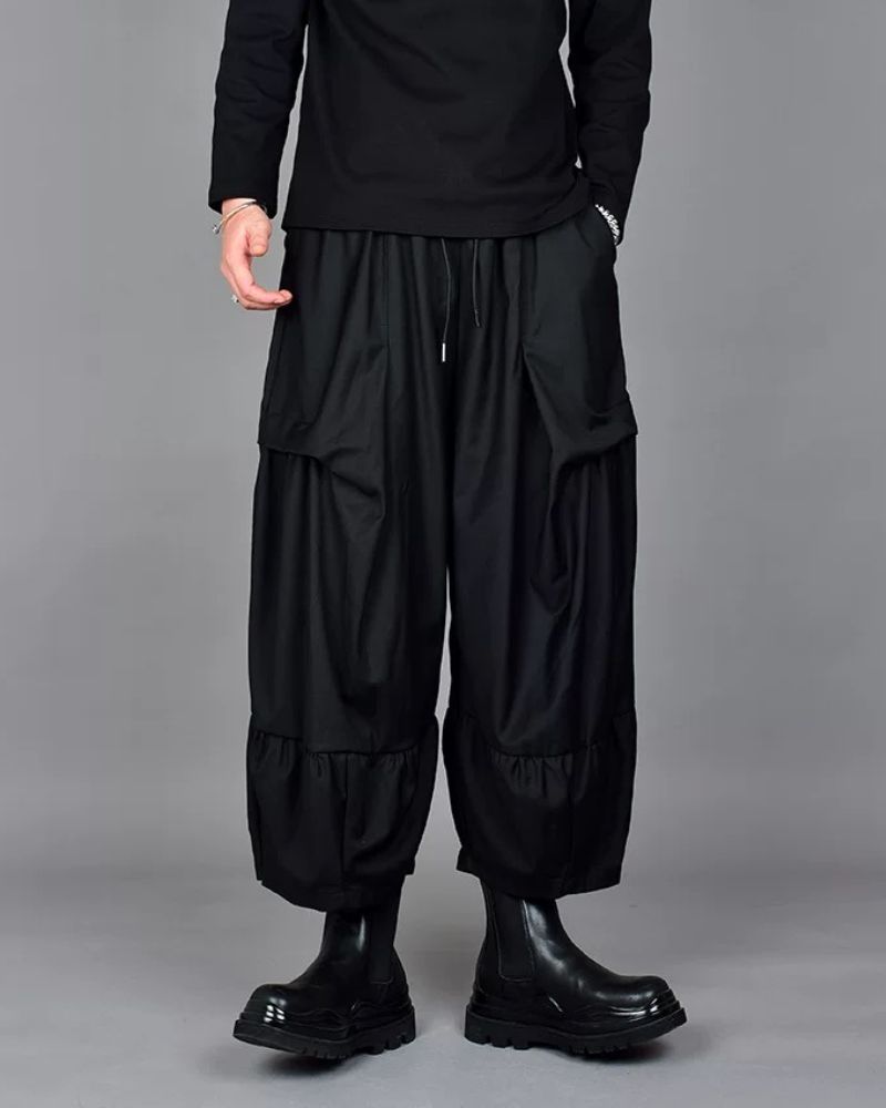 Pantalons Tech à Jambes Évasées Chic