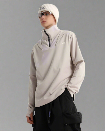 Sweat à Capuche Haut Col Toutes Saisons