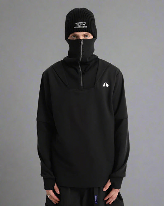 Sweat à Capuche Haut Col Toutes Saisons