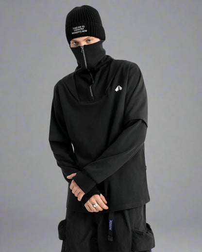 Sweat à Capuche Haut Col Toutes Saisons