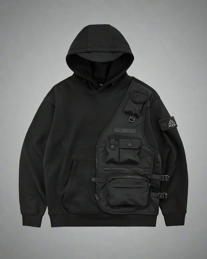 Hoodie Tactique Superposé Prêt pour la Ville