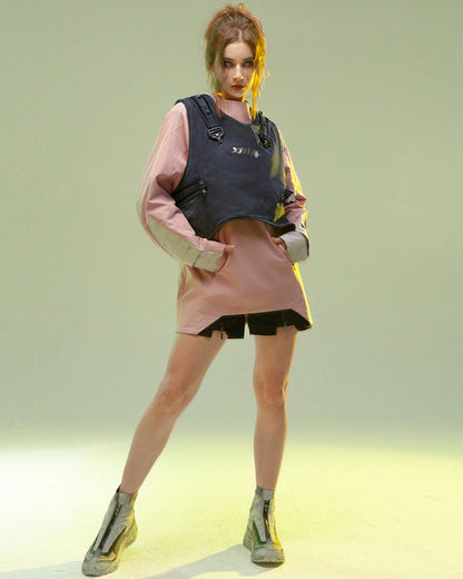 Gilet de Cargo Futuriste Double Face