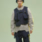 Gilet de Cargo Futuriste Double Face