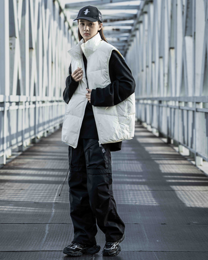 Gilet d'Hiver Confortable avec Fermeture Éclair