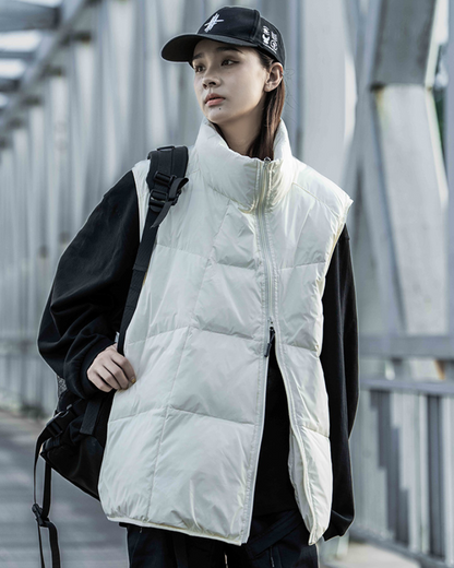 Gilet d'Hiver Confortable avec Fermeture Éclair