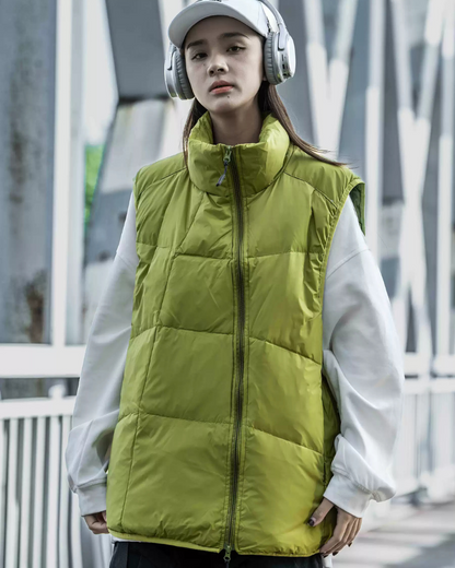 Gilet d'Hiver Confortable avec Fermeture Éclair