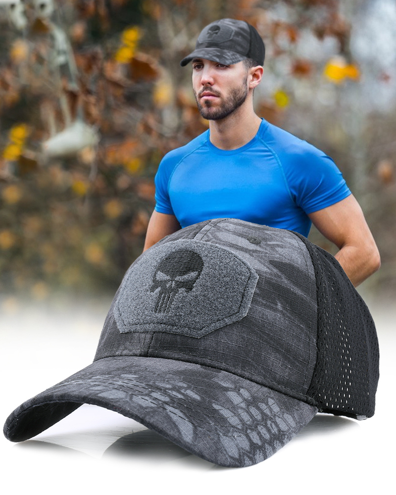 Chapeau Tactique à Motif Crâne