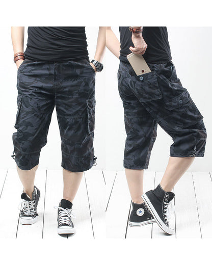 Shorts cargo camouflage surdimensionnés tendance