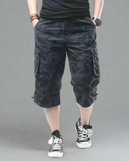 Shorts cargo camouflage surdimensionnés tendance