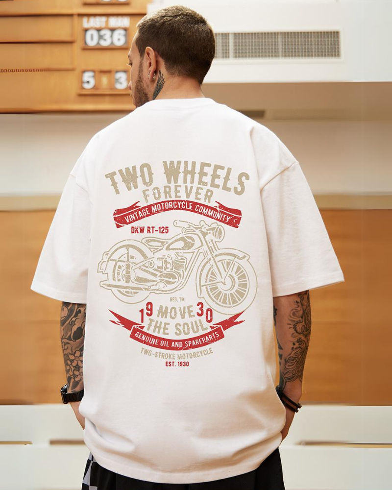 T-shirt Biker Oversized Audacieux