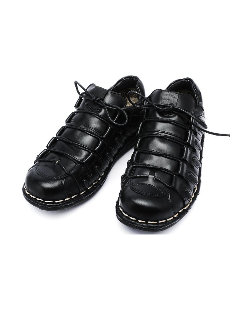 Bottes de Motard en Cuir Épais
