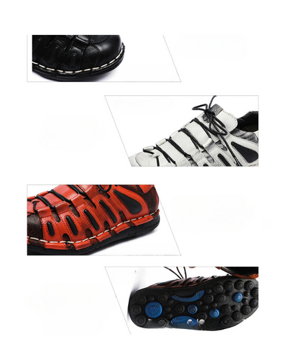 Bottes de Motard en Cuir Épais