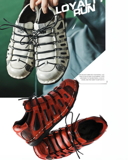 Bottes de Motard en Cuir Épais