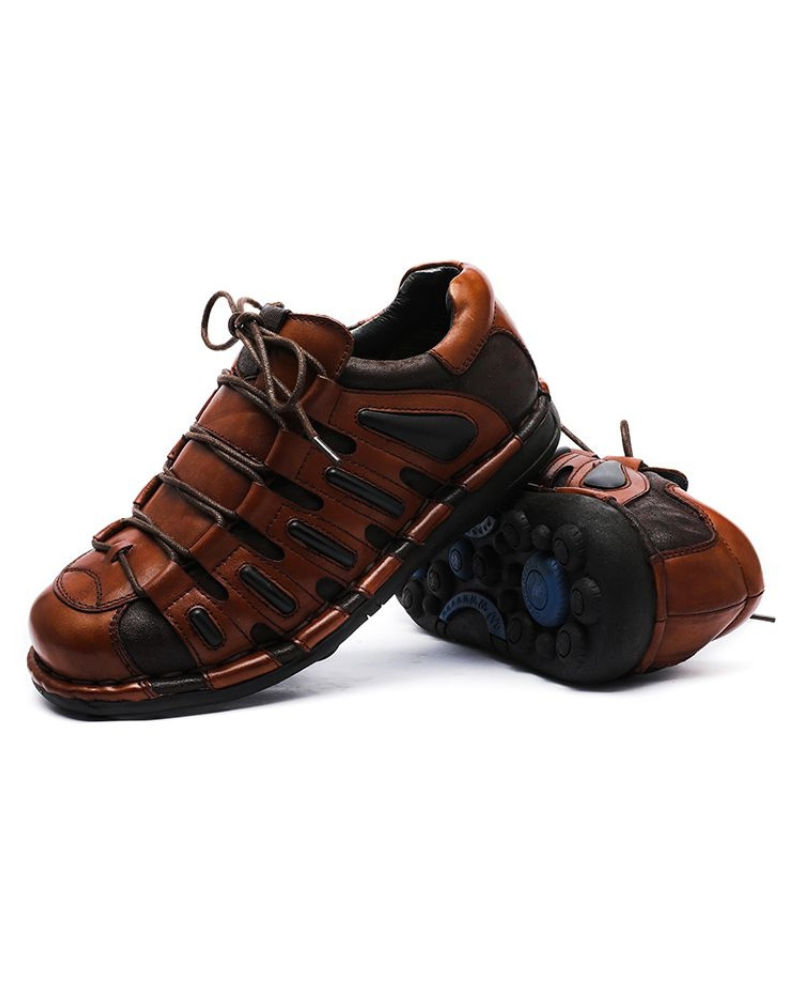 Bottes de Motard en Cuir Épais