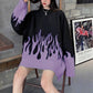 Pull en tricot flamme