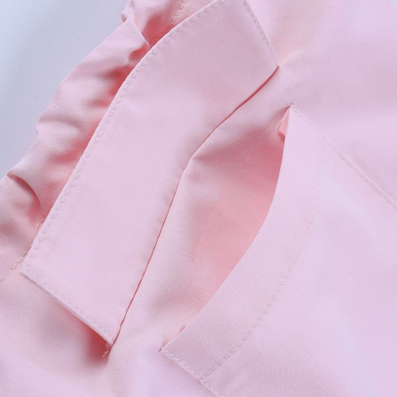 Pantalon cargo parachute rose