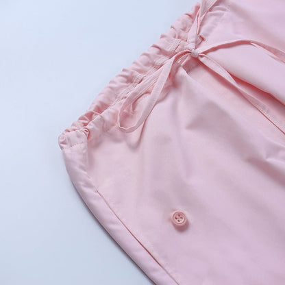 Pantalon cargo parachute rose
