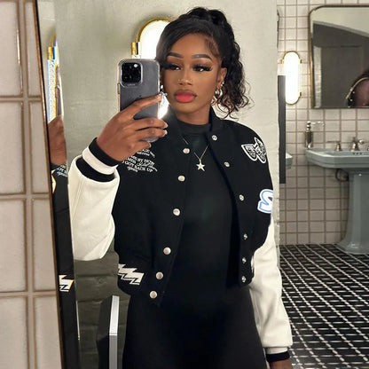 Veste universitaire cropped