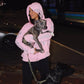 Hoodie squelette en strass