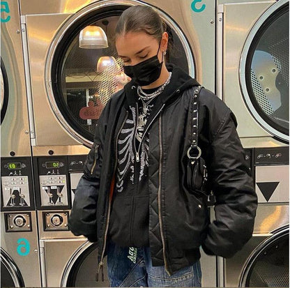 Sweatshirt à Strass en Squelette