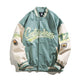 Veste varsity en cuir