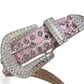 Ceinture en Strass Rose Pailletée