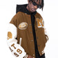 Veste varsity marron