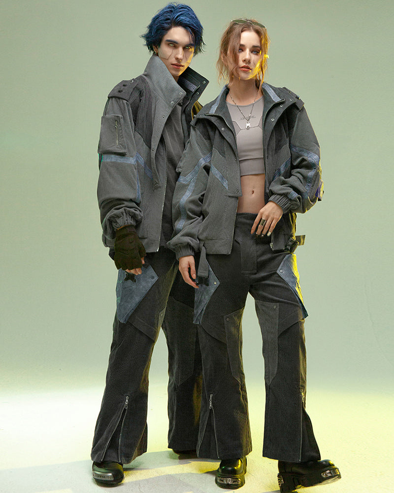 Pantalon en Corde de Velours Futuriste