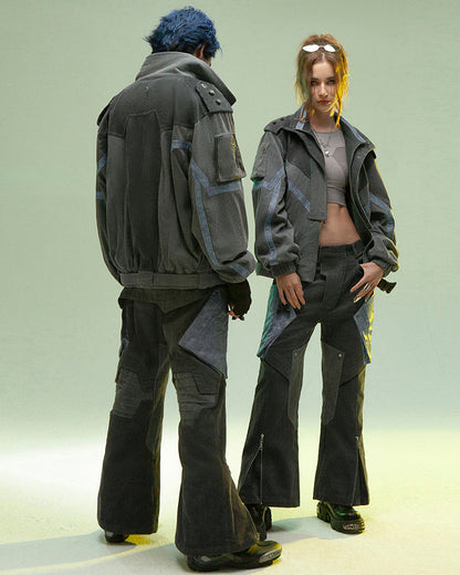 Pantalon en Corde de Velours Futuriste