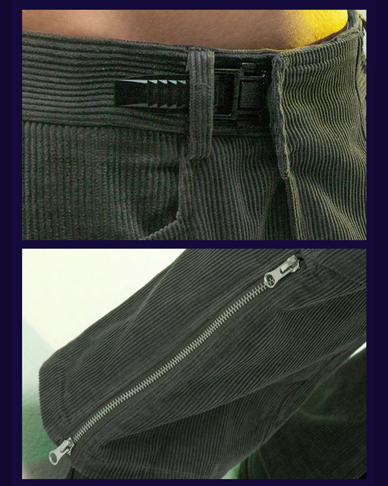 Pantalon en Corde de Velours Futuriste